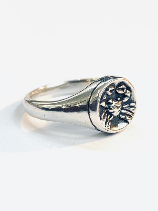 Cancer Crab Signet Ring