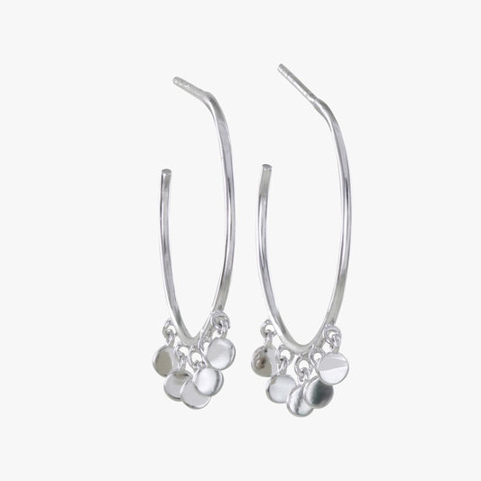 Dotty silver hoop earrings