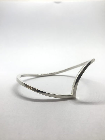 Handmade Heavy Silver Wave Bangle