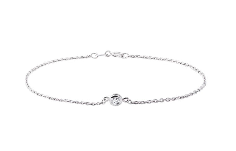 Signature Diamond Bracelet in Silver