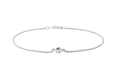 Signature Diamond Bracelet in Silver