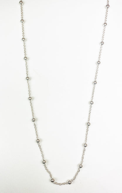 Beaded Silver chain