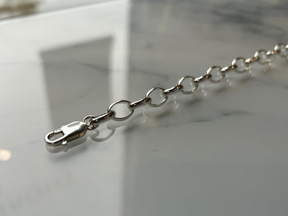 Silver Oval Belcher Style Bracelet