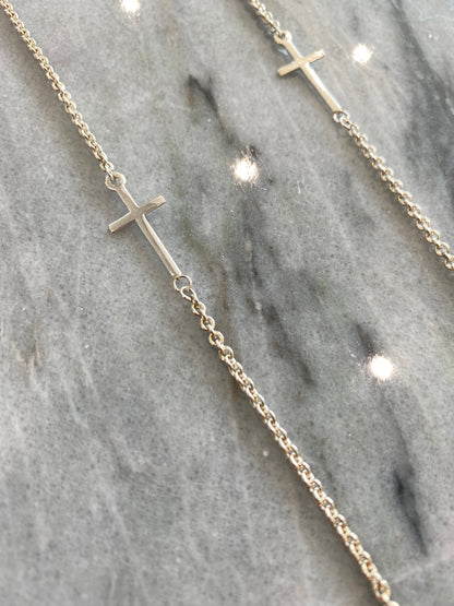 Long line cross necklace