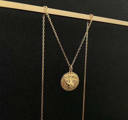 Handmade 9ct Yellow Gold Leo Pendant