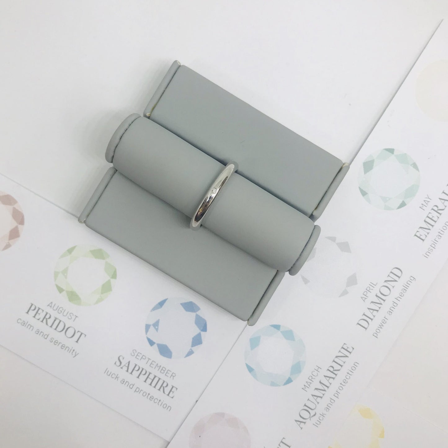 Birthstone Stacking Ring - April