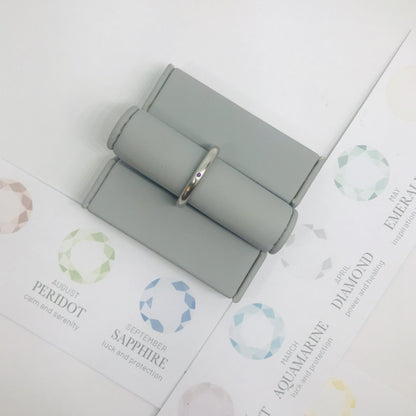 Birthstone Stacking Ring - February
