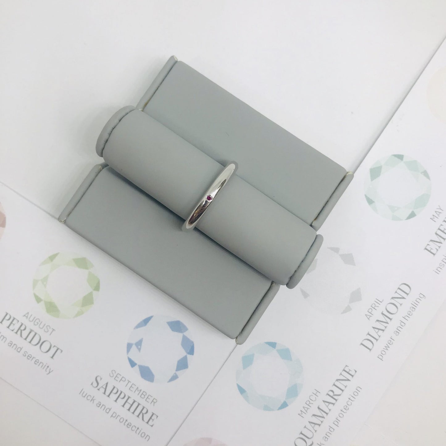 Birthstone Stacking Ring - July