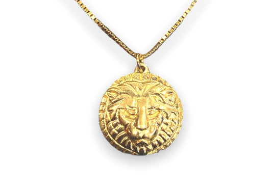 Handmade 9ct Yellow Gold Leo Pendant