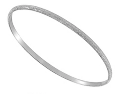 Silver frosted look bangle