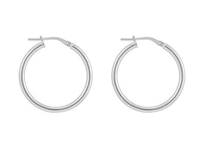 Medium Silver Creole Hoop Earrings