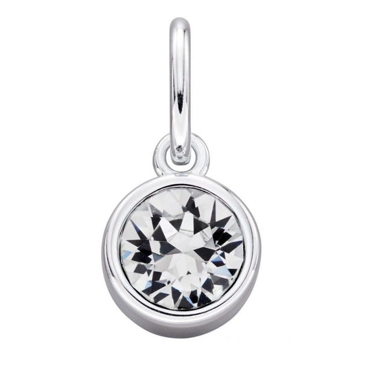 Silver Rubover Birthstone Pendant