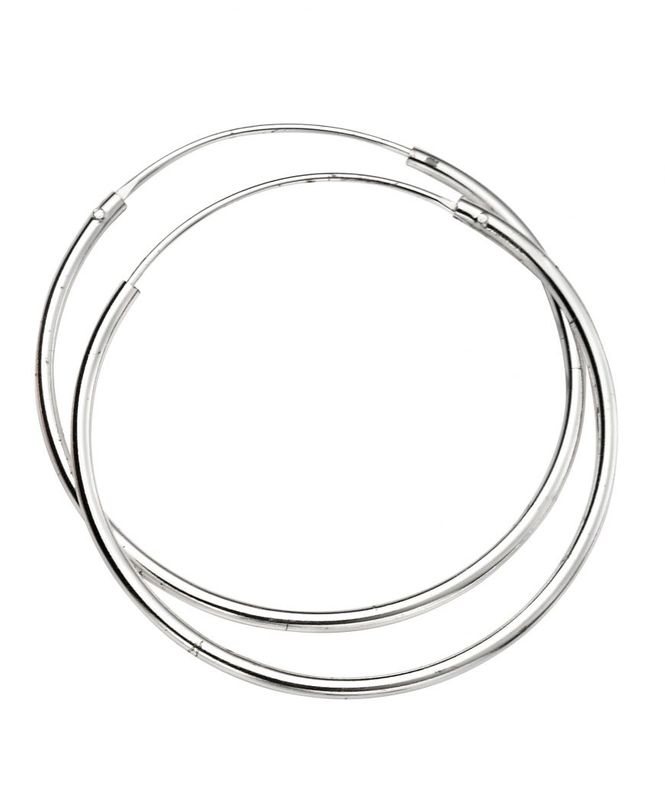 Silver Medium Sized Hoop