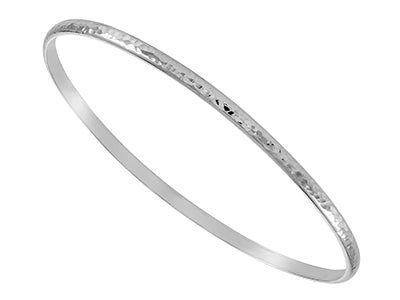 Silver Hammered Bangle