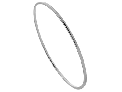 Silver Square Profile Bangle